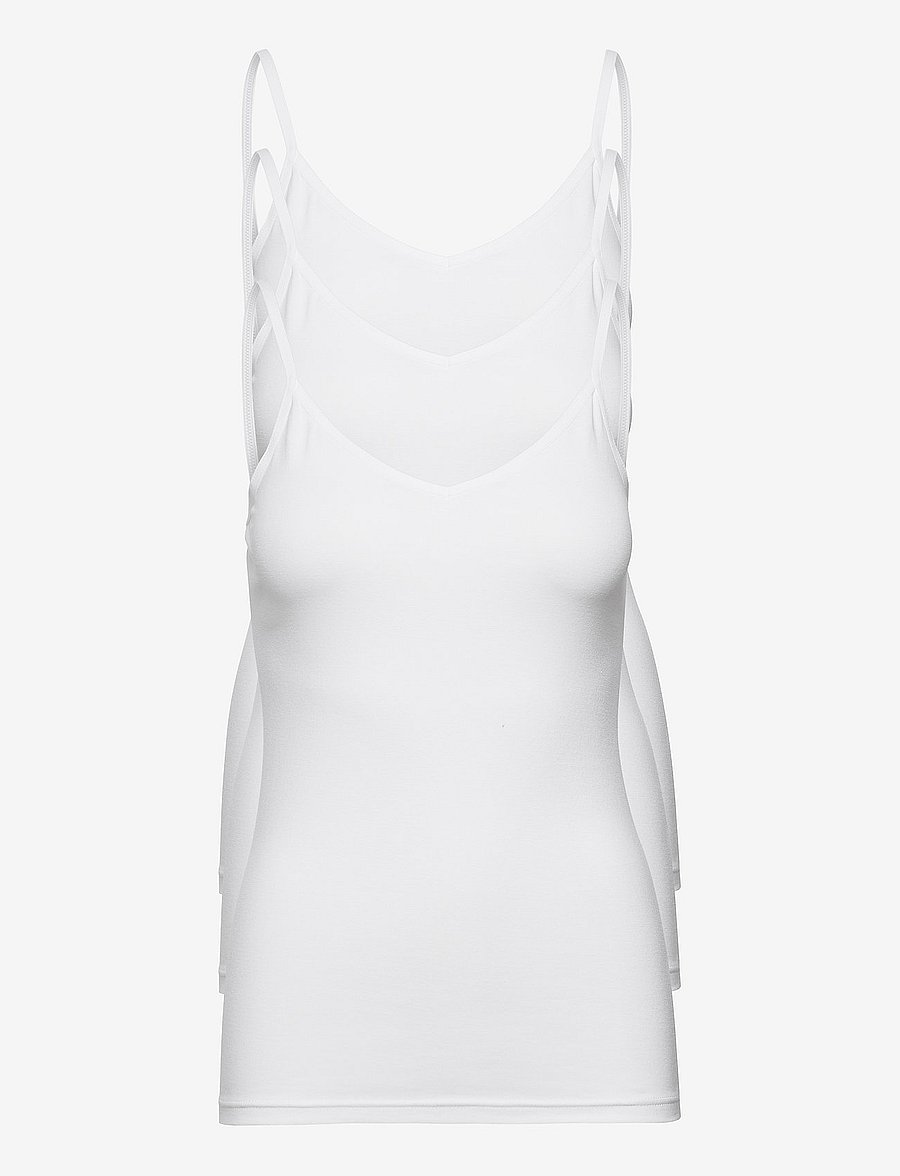 Decoy - DECOY singlet, 3-pack GOTS - topid ja varrukateta alussärgid - white - 0