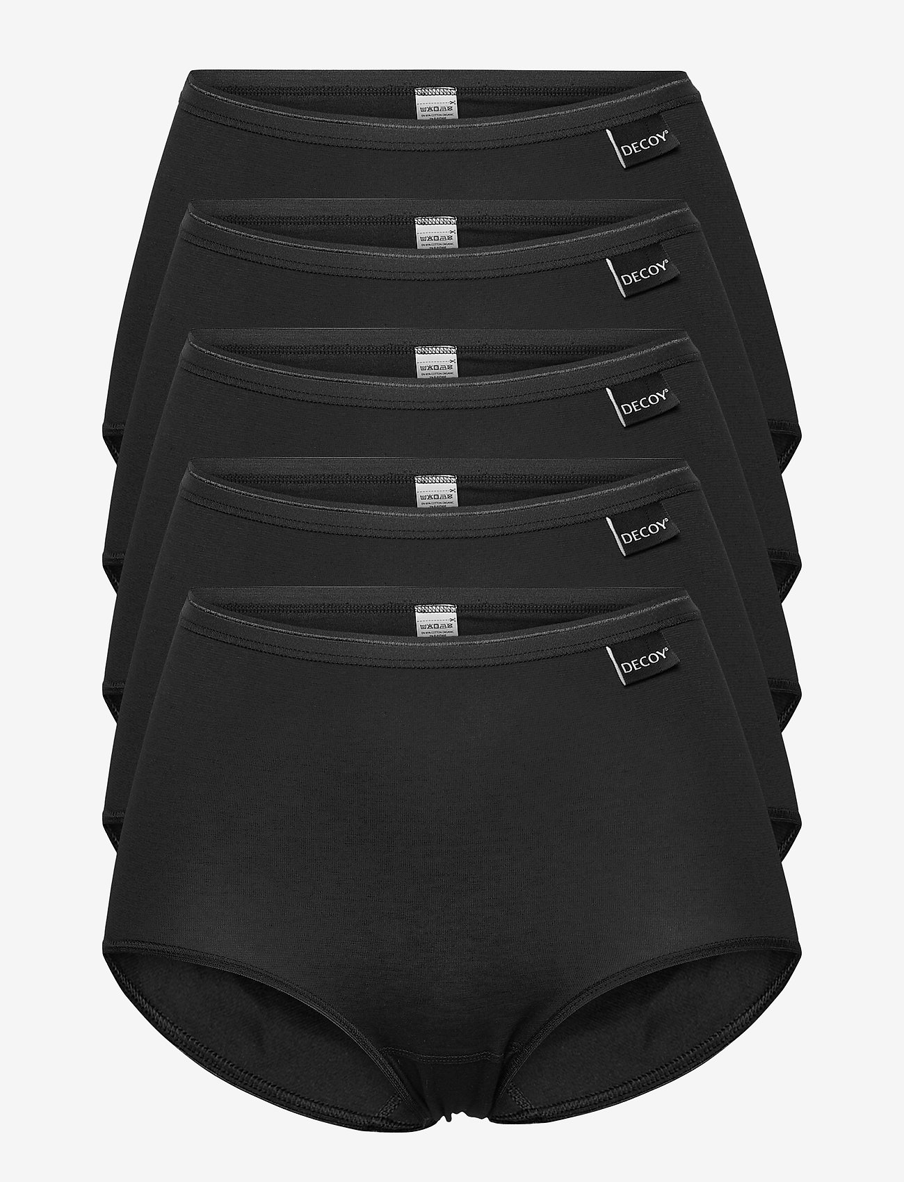 Decoy DECOY maxi brief, 5-pack GOTS - Voir tout - BLACK / black