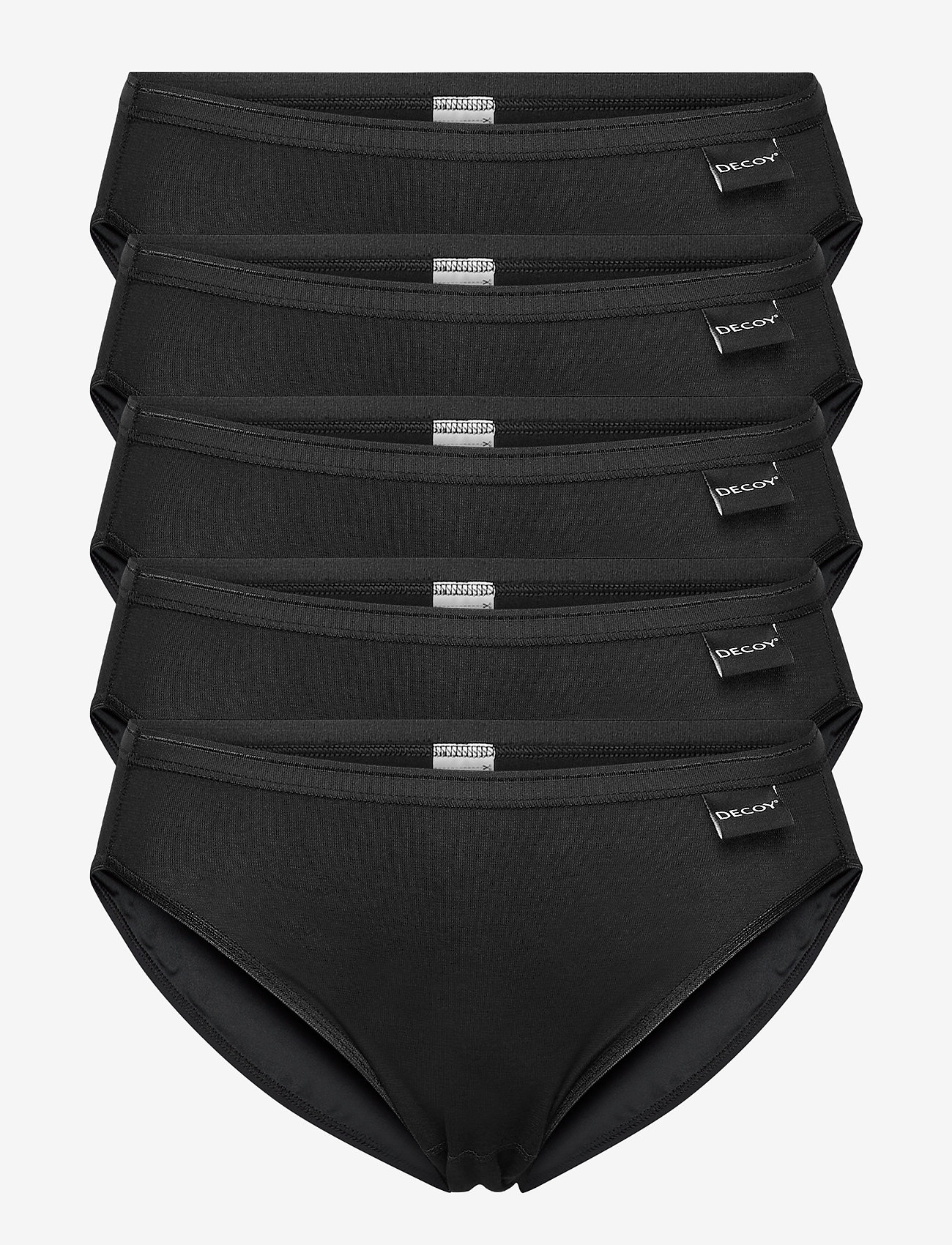 Decoy DECOY tai brief, 5-pack GOTS - Underkläder - BLACK / black