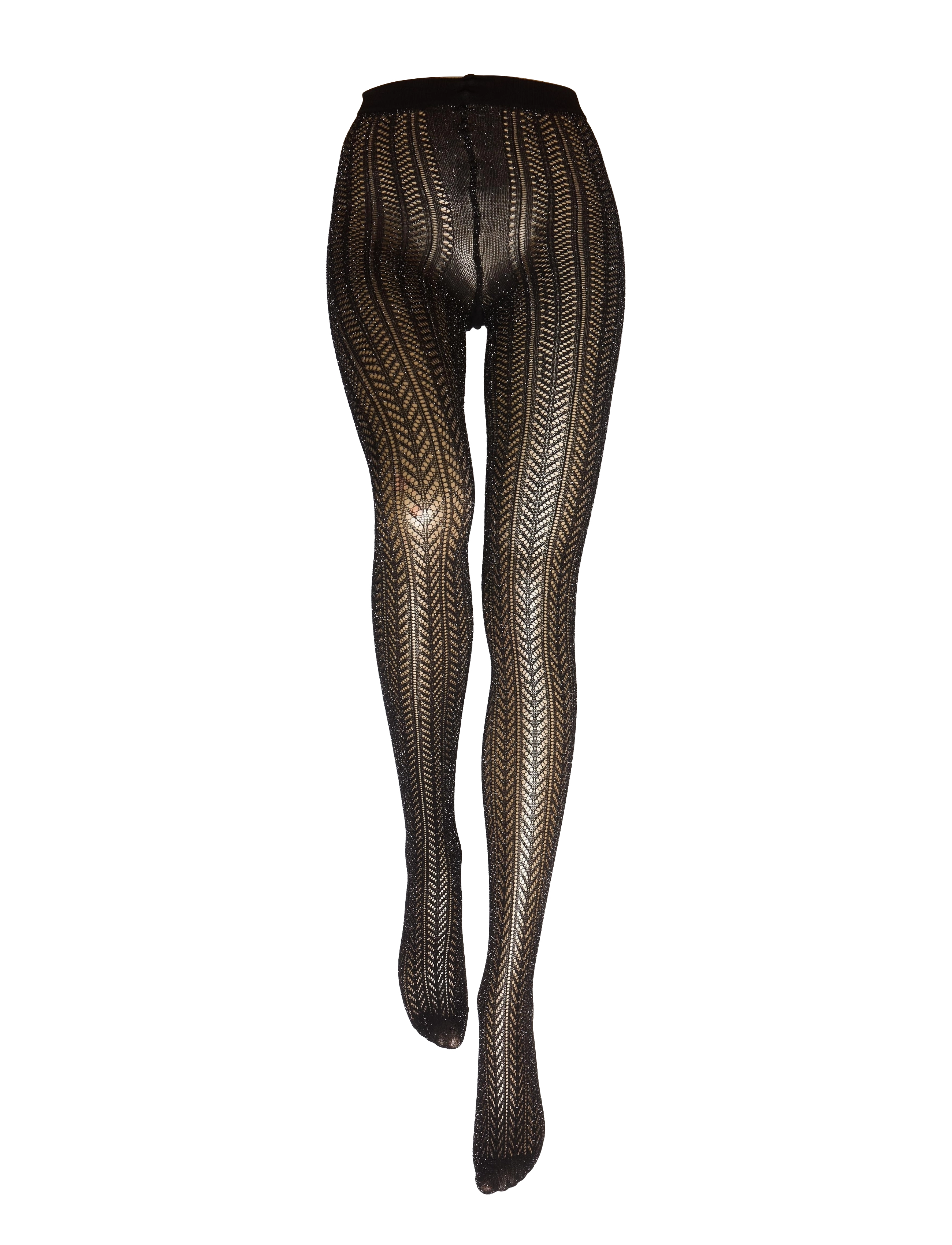 Decoy - DECOY herringbone glitter 70d - svart - 1