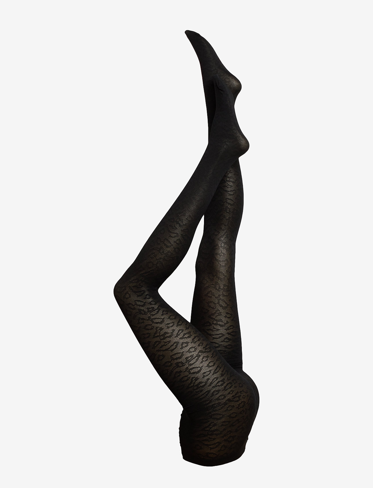DECOY tights shiny leopard 70 - BLACK