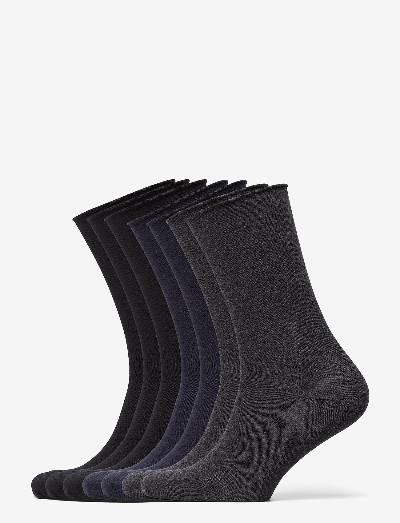 Decoy DECOY socks org.cotton 7pk - Socks - FLERFäRGAD / black
