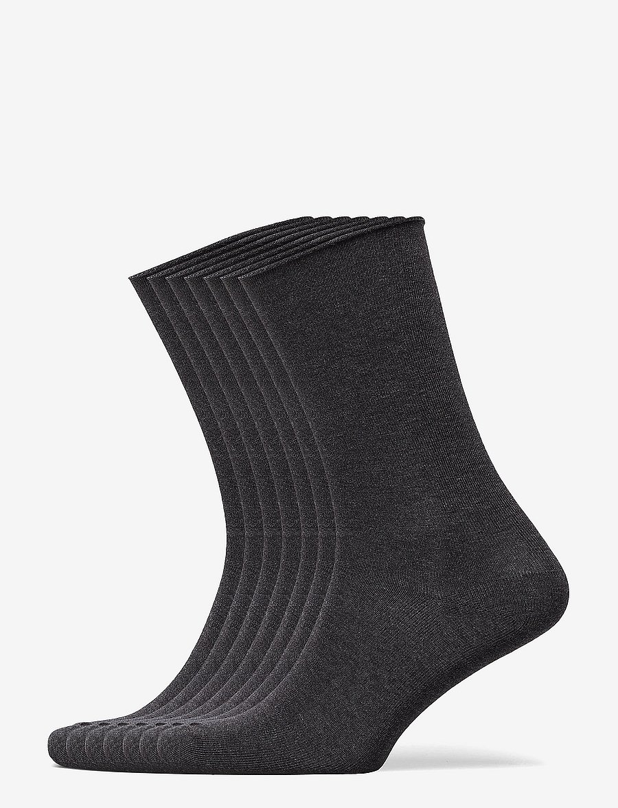 Decoy - DECOY socks org.cotton 7pk - tennissocken - mörkgrå me - 0