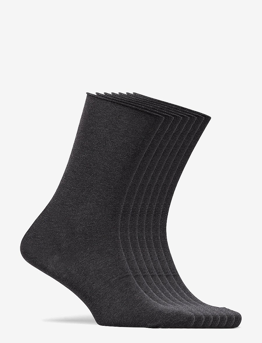 Decoy - DECOY socks org.cotton 7pk - tennissocken - mörkgrå me - 1