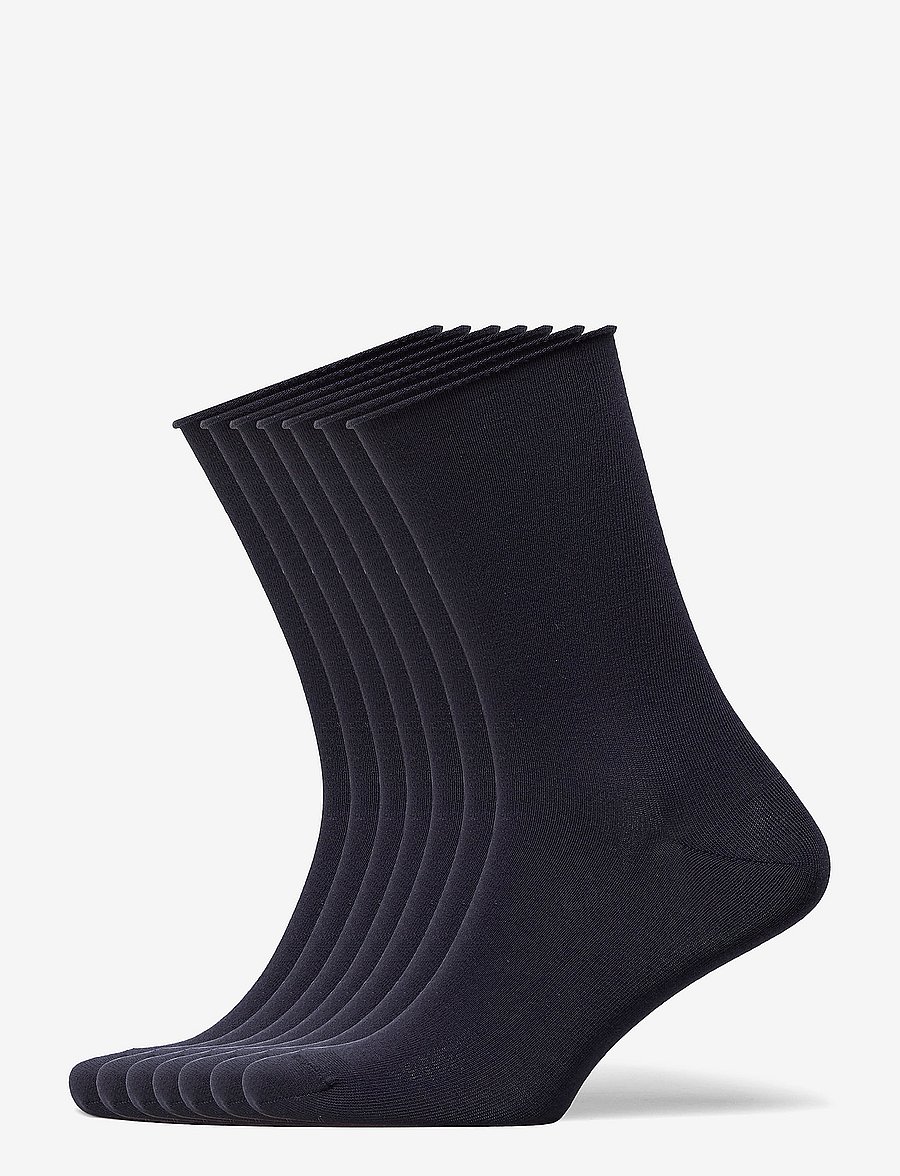 Decoy - DECOY socks org.cotton 7pk - vanliga strumpor - navy - 0