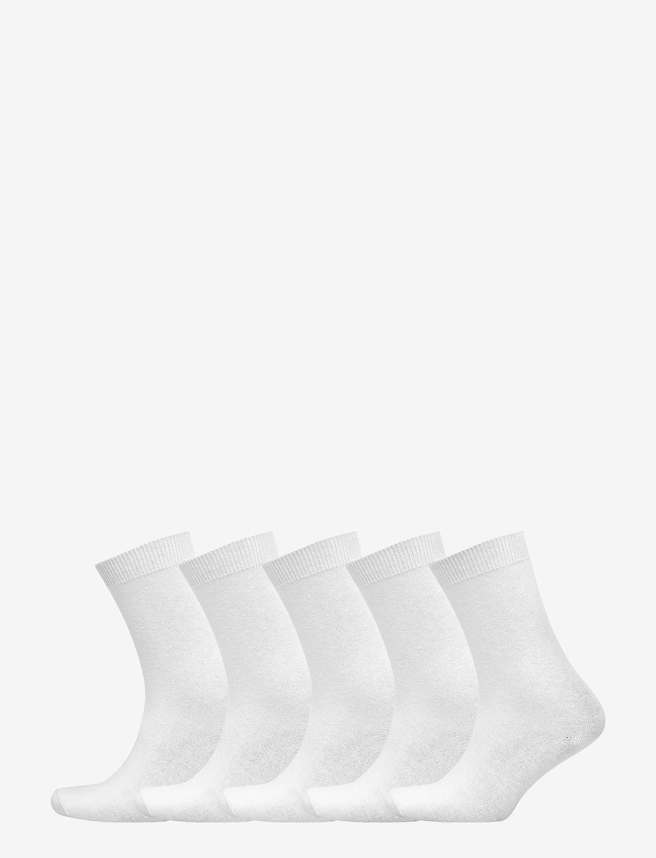 Decoy - DECOY ankle sock cotton 5-pk - klassikalised sokid - white - 0