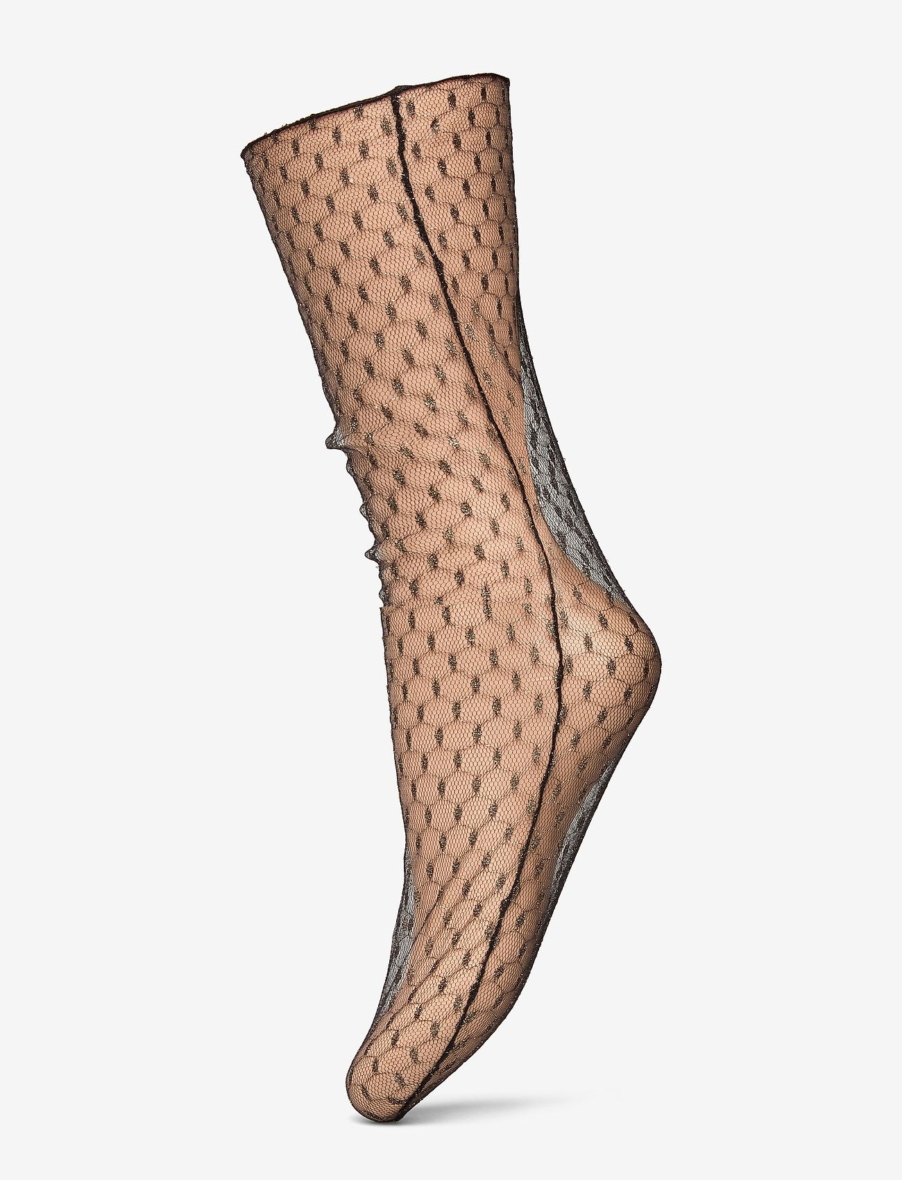 Decoy DECOY ankle fishnet glitter - Decoy - BLACK-GOLD / black