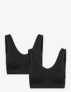 DECOY 2-pack bra wide straps - SVART