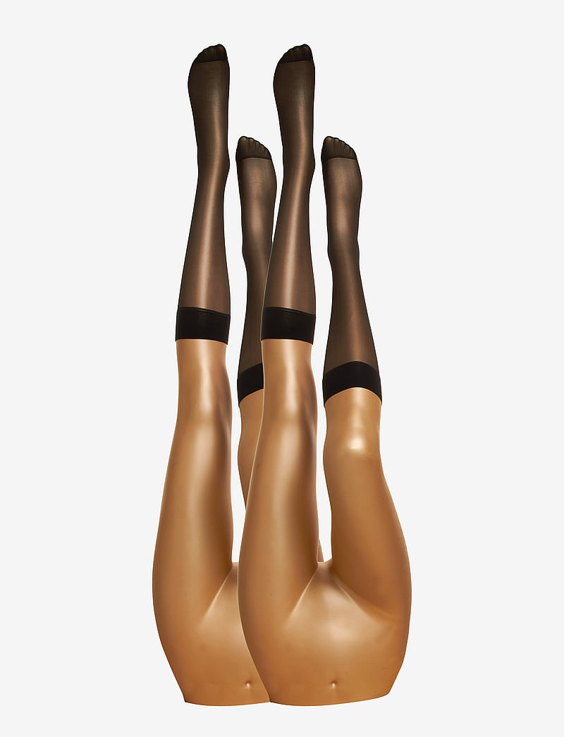 Decoy - DECOY kneehigh silklook 2pk 20 - kniestrümpfe - svart - 2