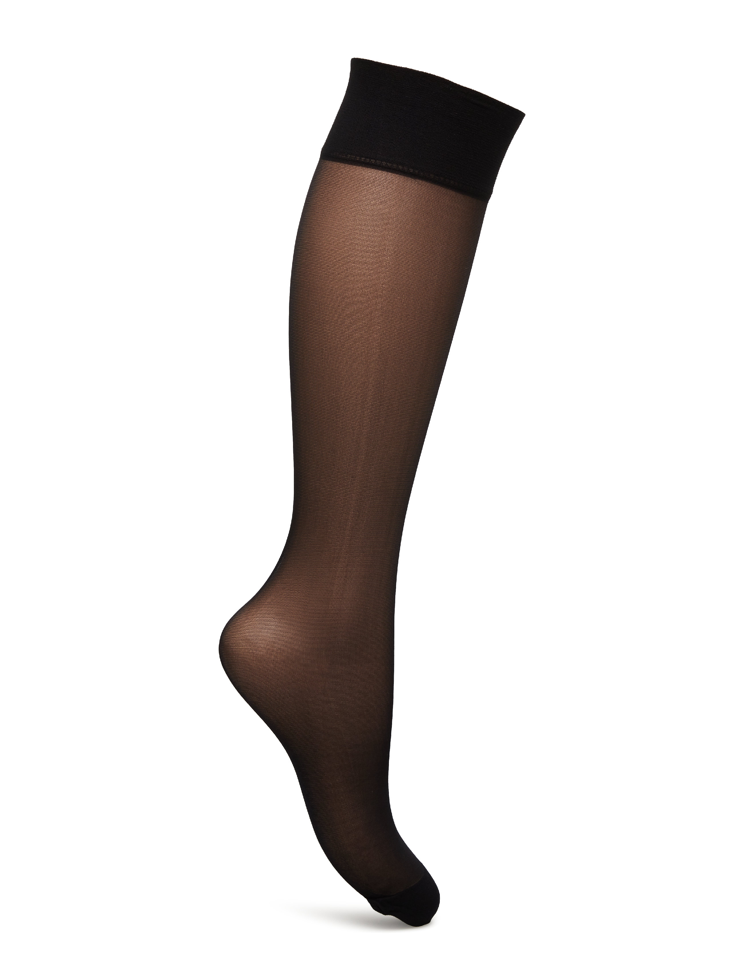 Decoy Decoy Kneehigh Silklook 2Pk 20, ONE SIZ, Black, Sokker > Knæhøje Sokker, Dame