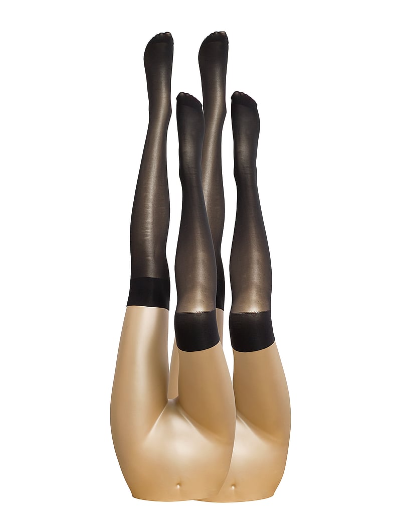 Decoy - DECOY kneehigh perfectfit30 2p - knästrumpor - svart - 2