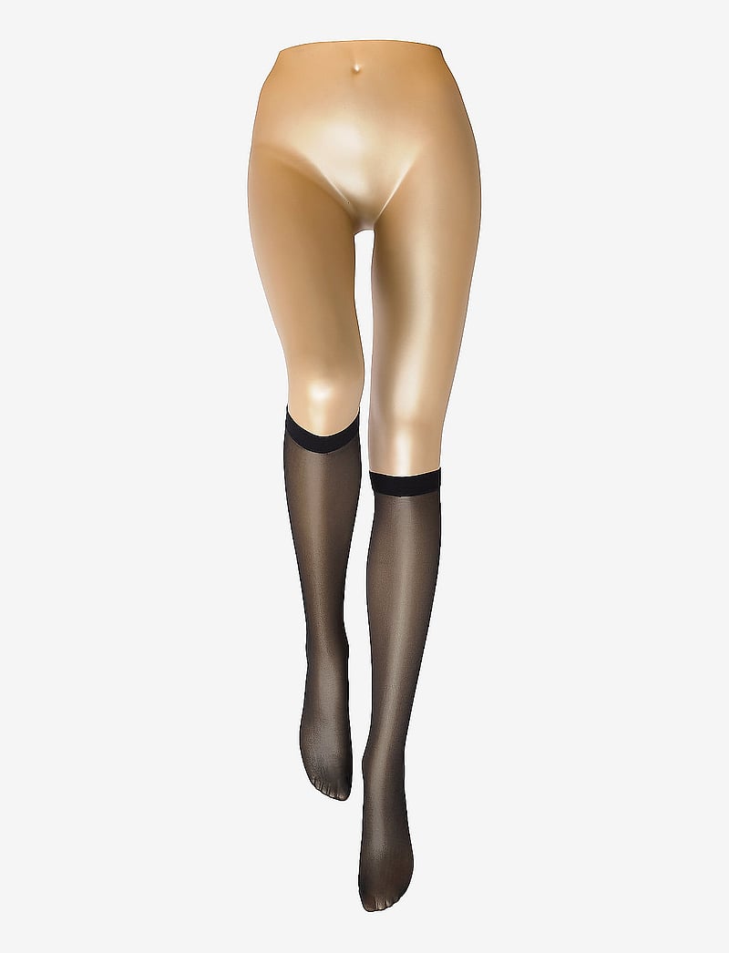 Decoy - DECOY knee high glossy 2-pk 20 - knæstrømper - svart - 2