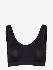 Decoy - DECOY bra top w/wide straps - bh-linnen - black - 0