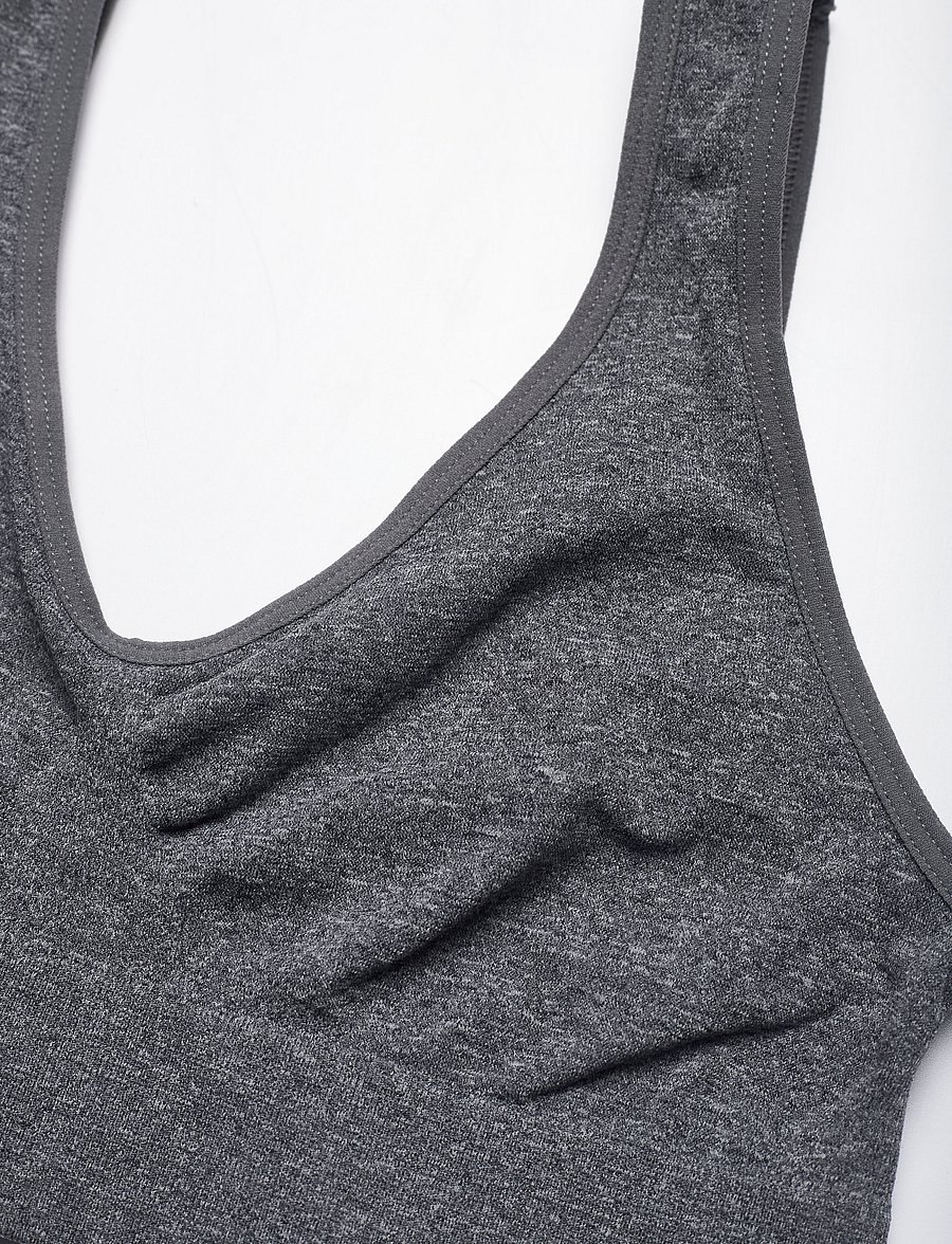 Decoy - DECOY bra top w/wide straps - tank top rinnahoidjad - grey - 5