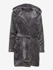 Decoy - DECOY short robe w/hood - plus size - grå - 0