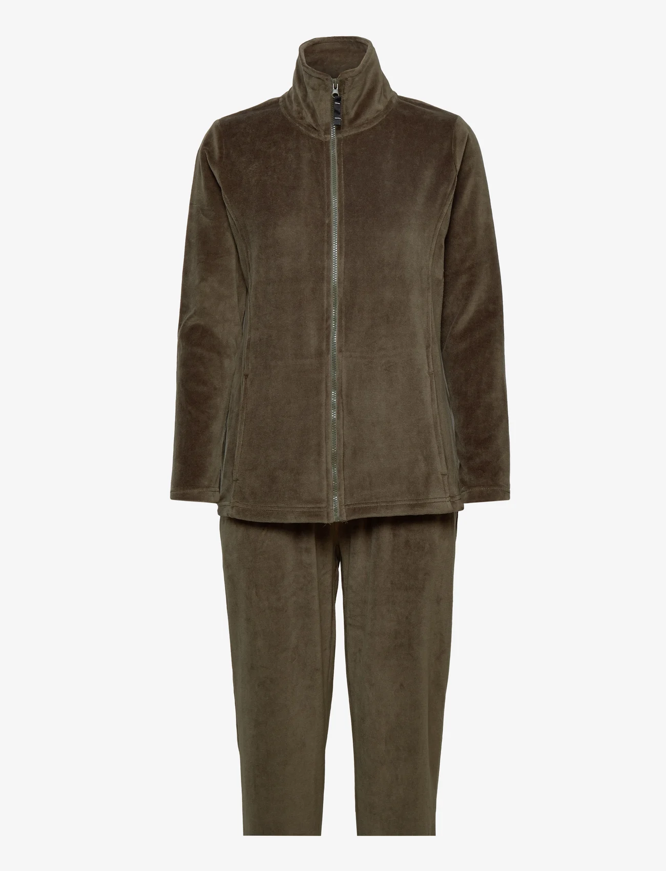 Decoy - DECOY velour homewear set - pyjamat - grön - 0