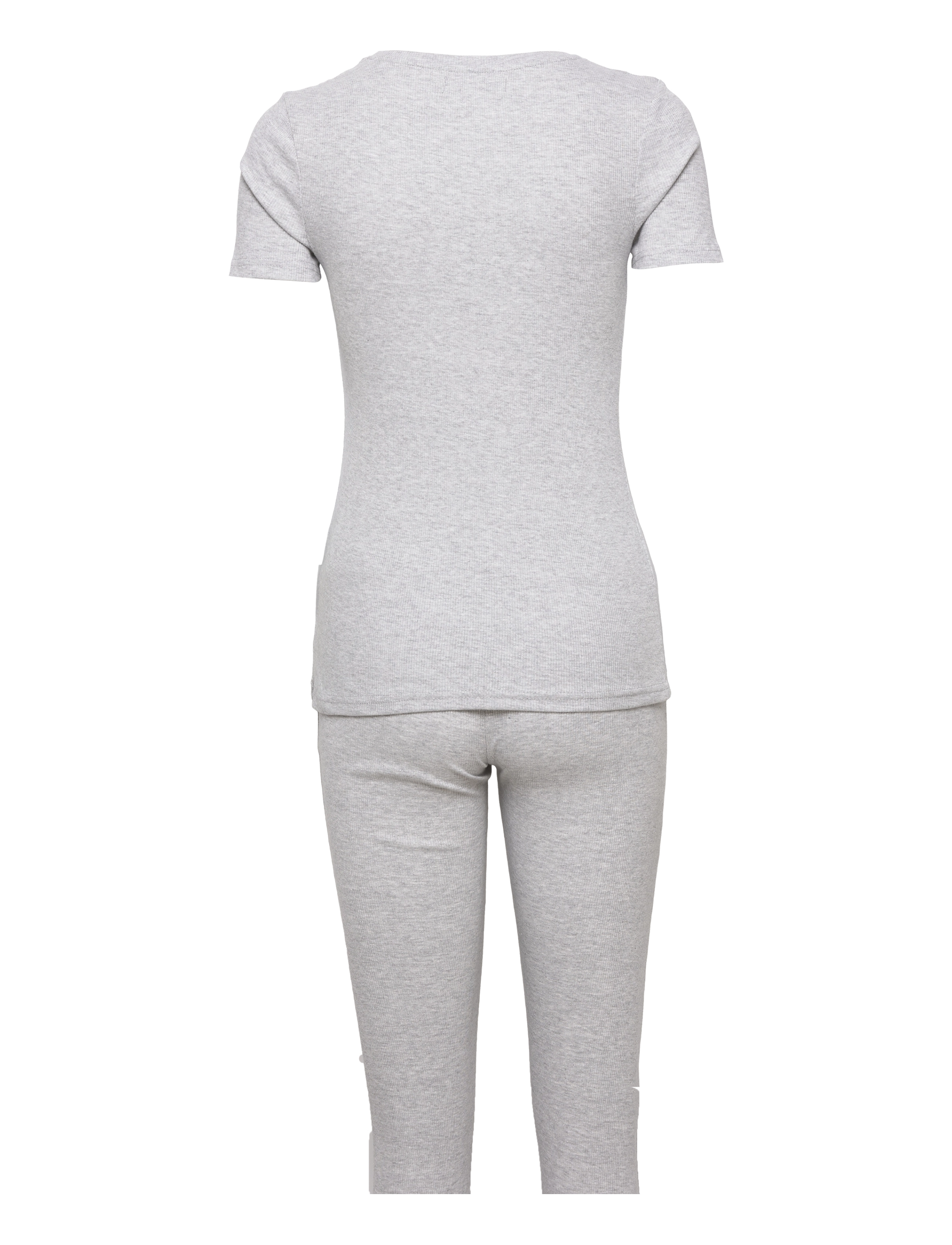 Decoy - DECOY Rib PJ set - ljusgrå me - 1