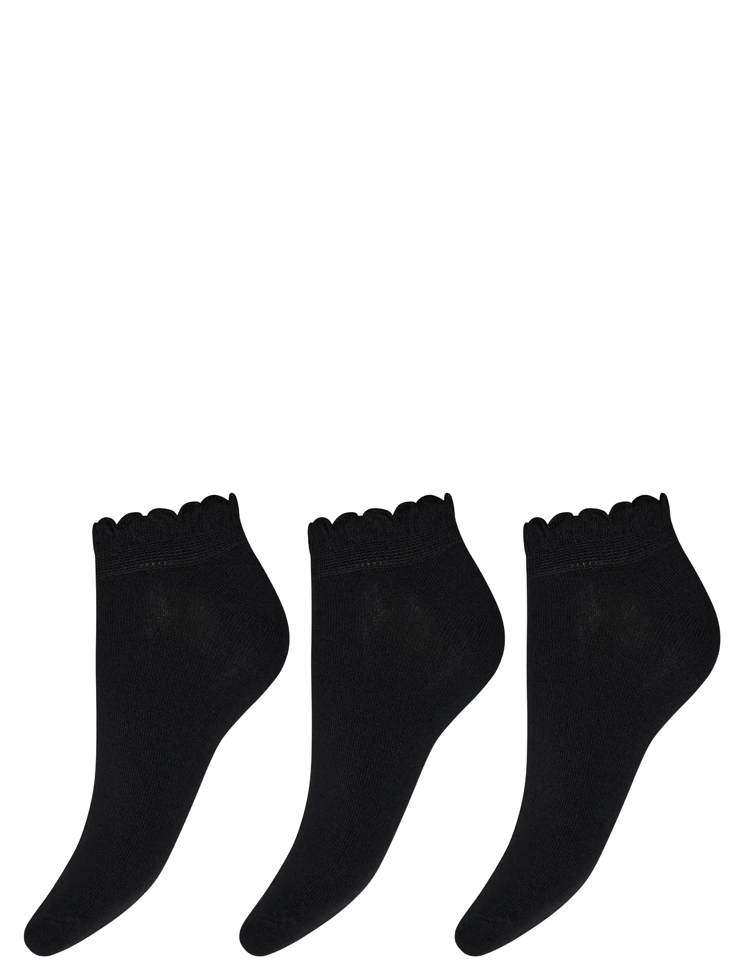 Decoy Decoy Sneaker W Pattern 3-Pack, 37-41, Black, Sokker > Footies-Ankelsokker, Dame