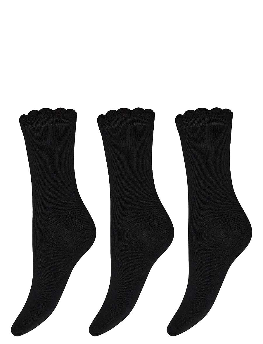 Decoy - DECOY ankle w. pattern 3-pack - regular socks - black - 0