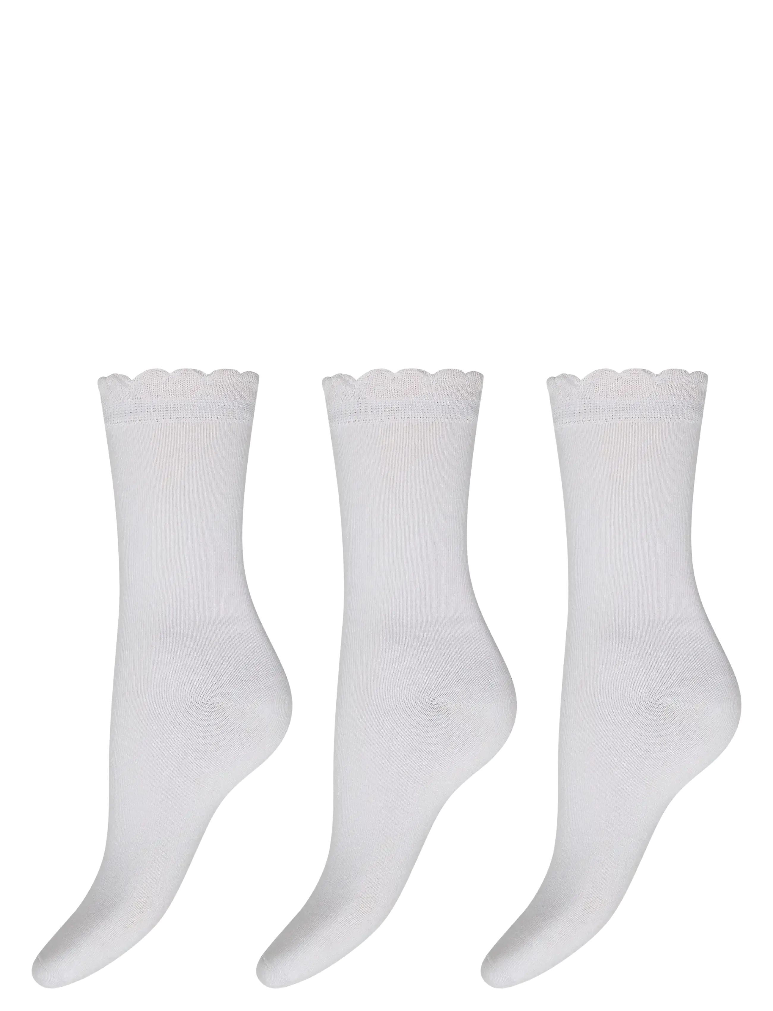 DECOY ankle w. pattern 3-pack - WHITE