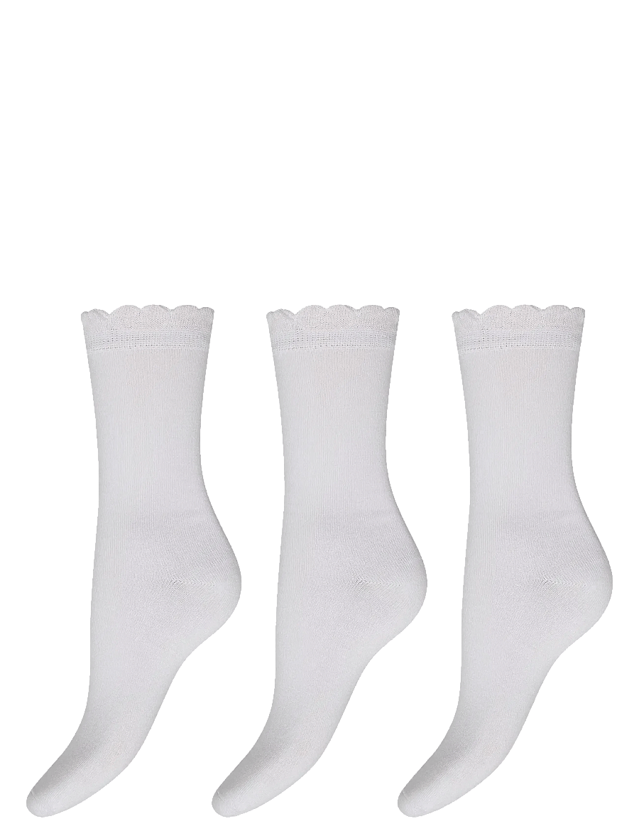 Decoy - DECOY ankle w. pattern 3-pack - normale socken - white - 0