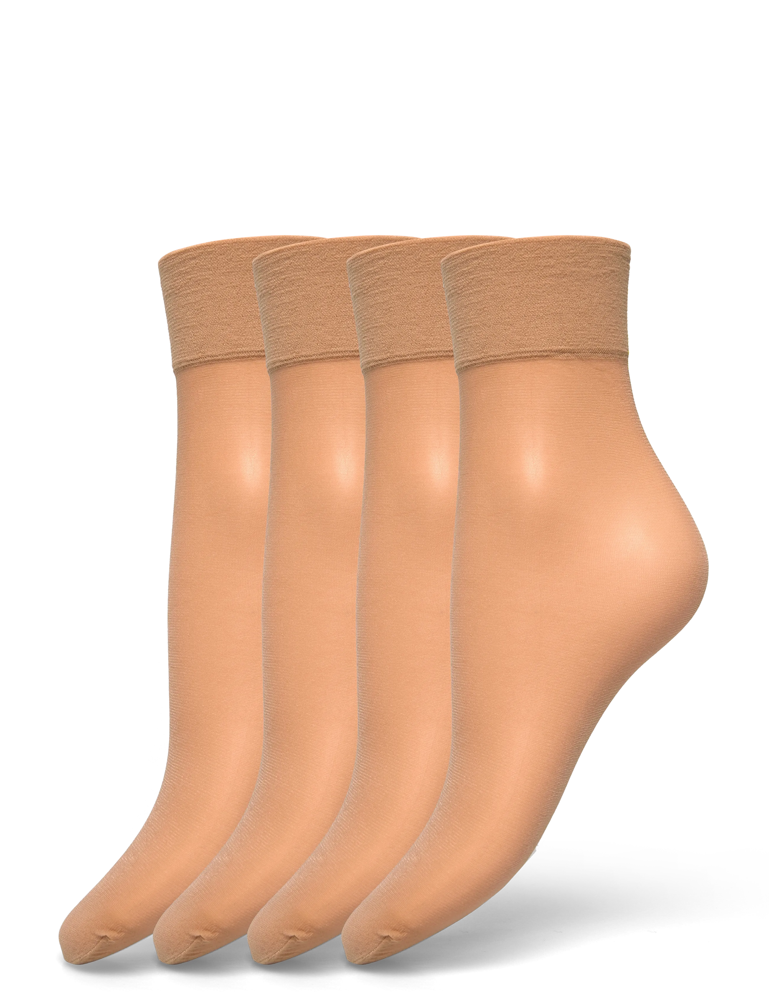 DECOY Decoy Silklook Ankle 4-Pack Beige - ONE SIZ - Damen