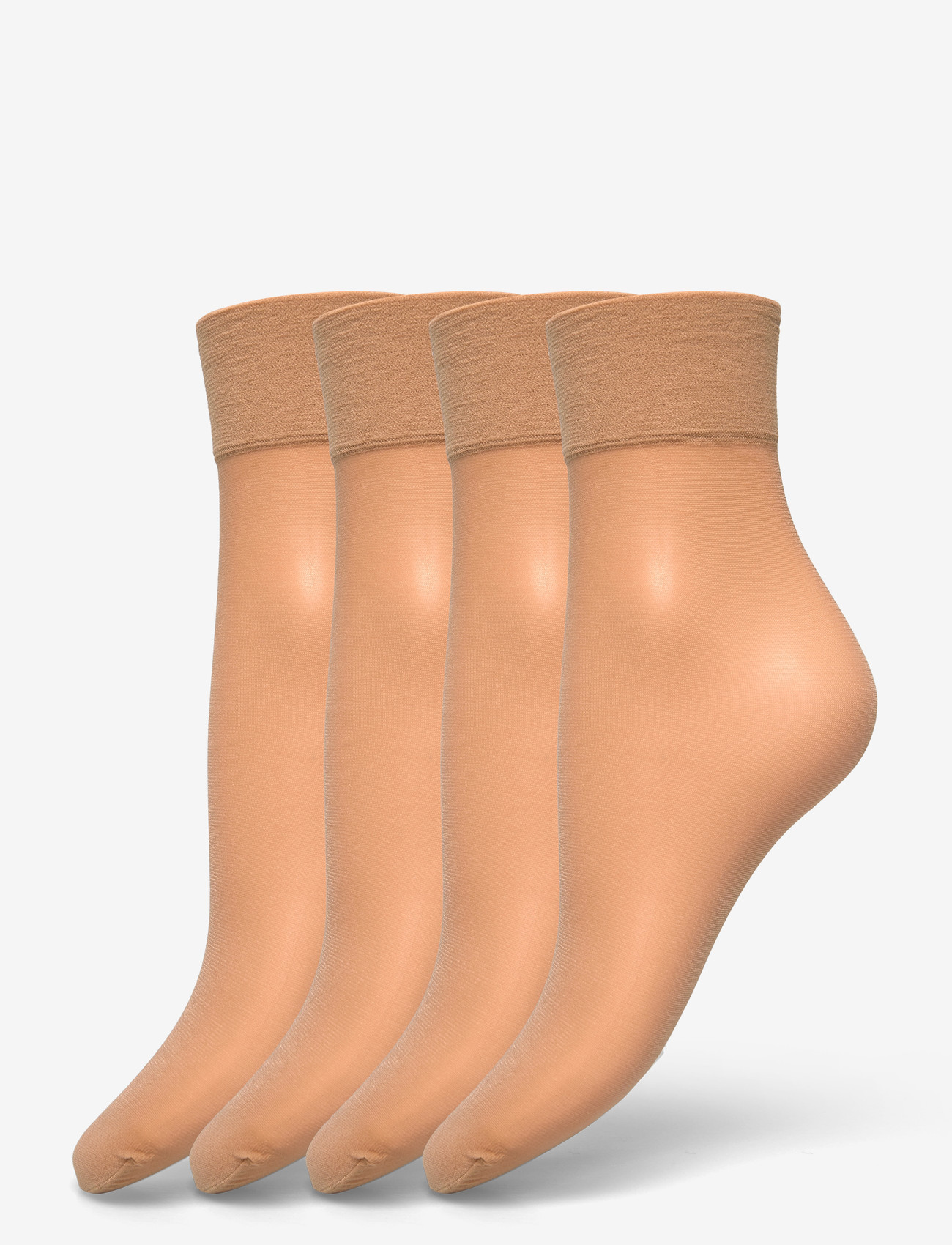 Decoy - DECOY silklook ankle 4-pack - ankelstrømper - sand - 0