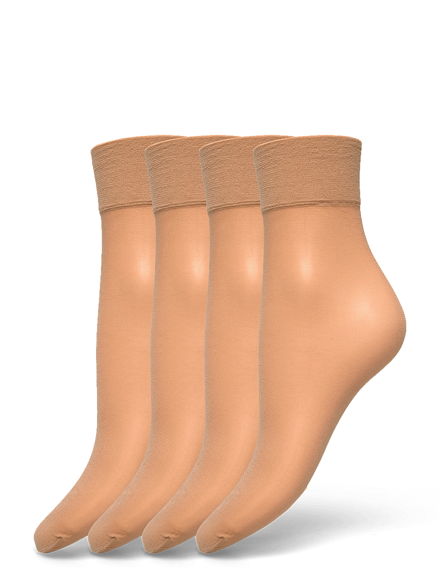 Decoy - DECOY silklook ankle 4-pack - sneackersocken - sand - 0