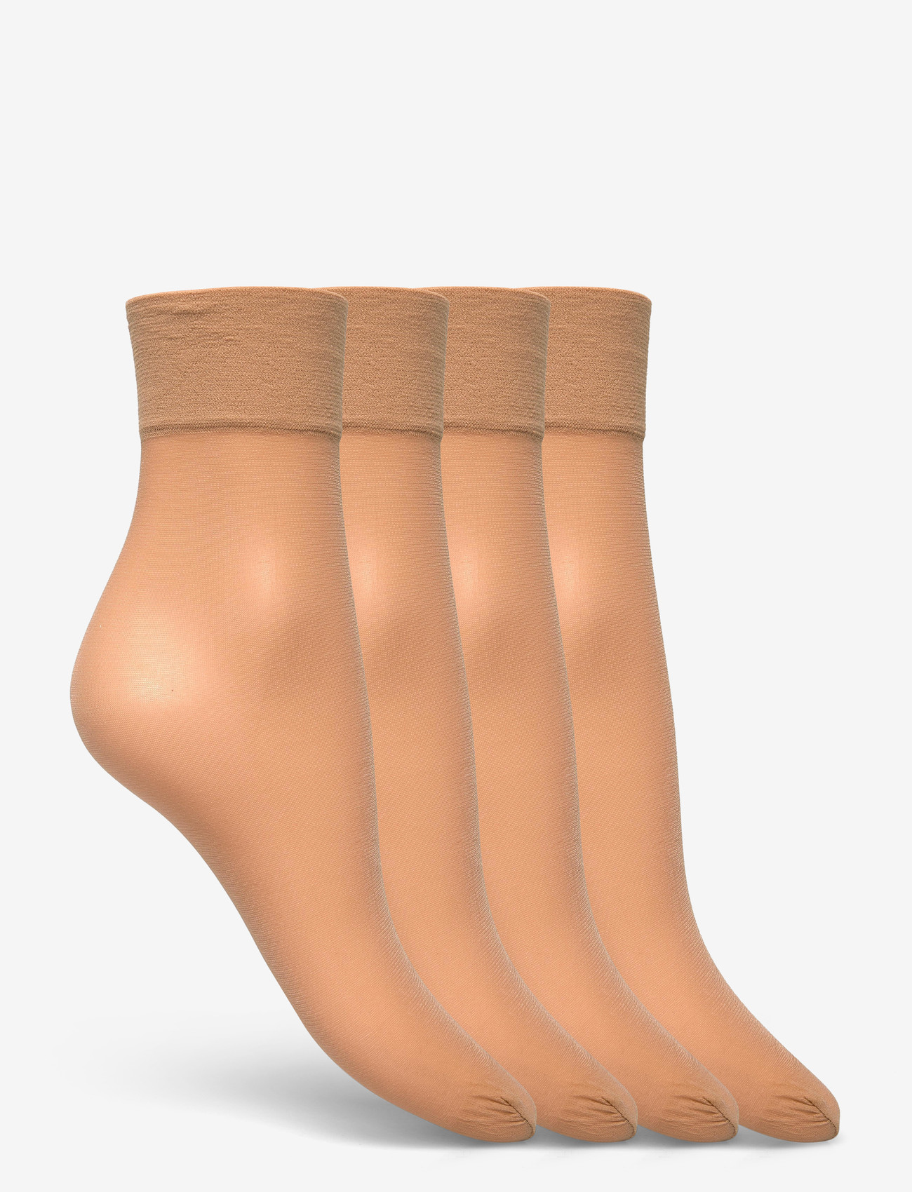 Decoy - DECOY silklook ankle 4-pack - ankelstrømper - sand - 1