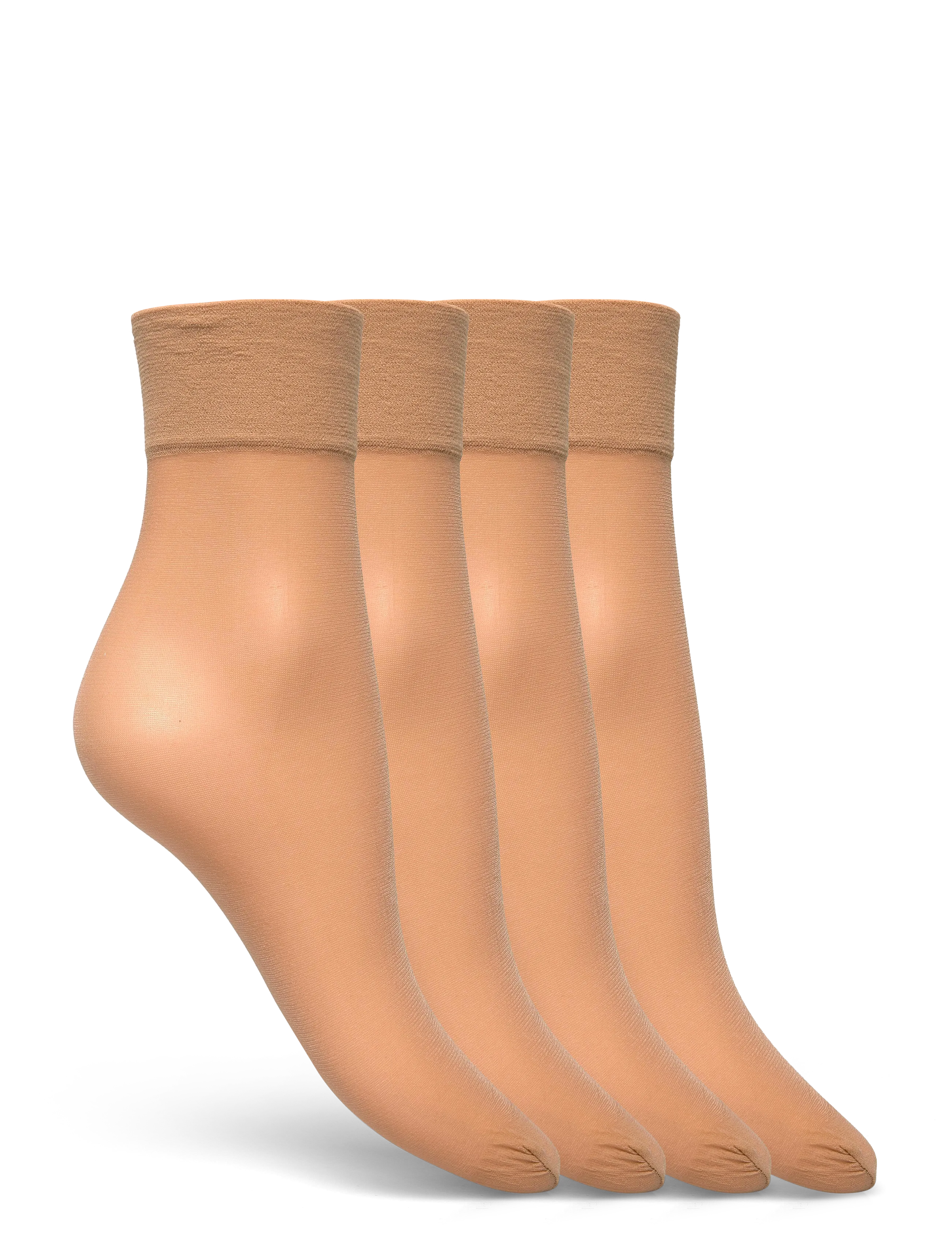 Decoy - DECOY silklook ankle 4-pack - ankelstrumpor - sand - 1