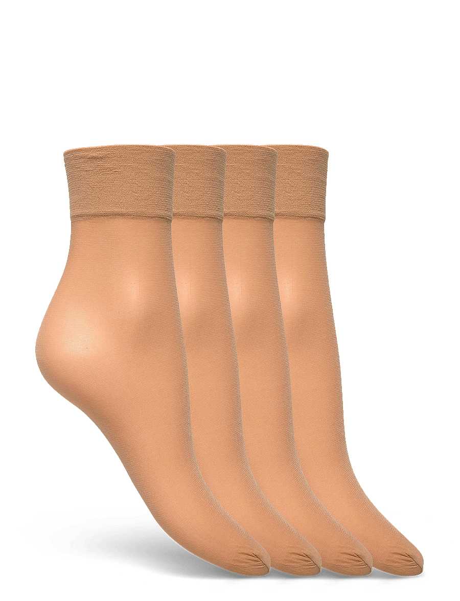 Decoy - DECOY silklook ankle 4-pack - sneackersocken - sand - 1