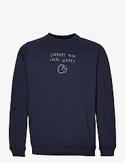 DEDICATED - Sweatshirt Malmoe Local Planet Navy - medvilniniai megztiniai - black iris - 0