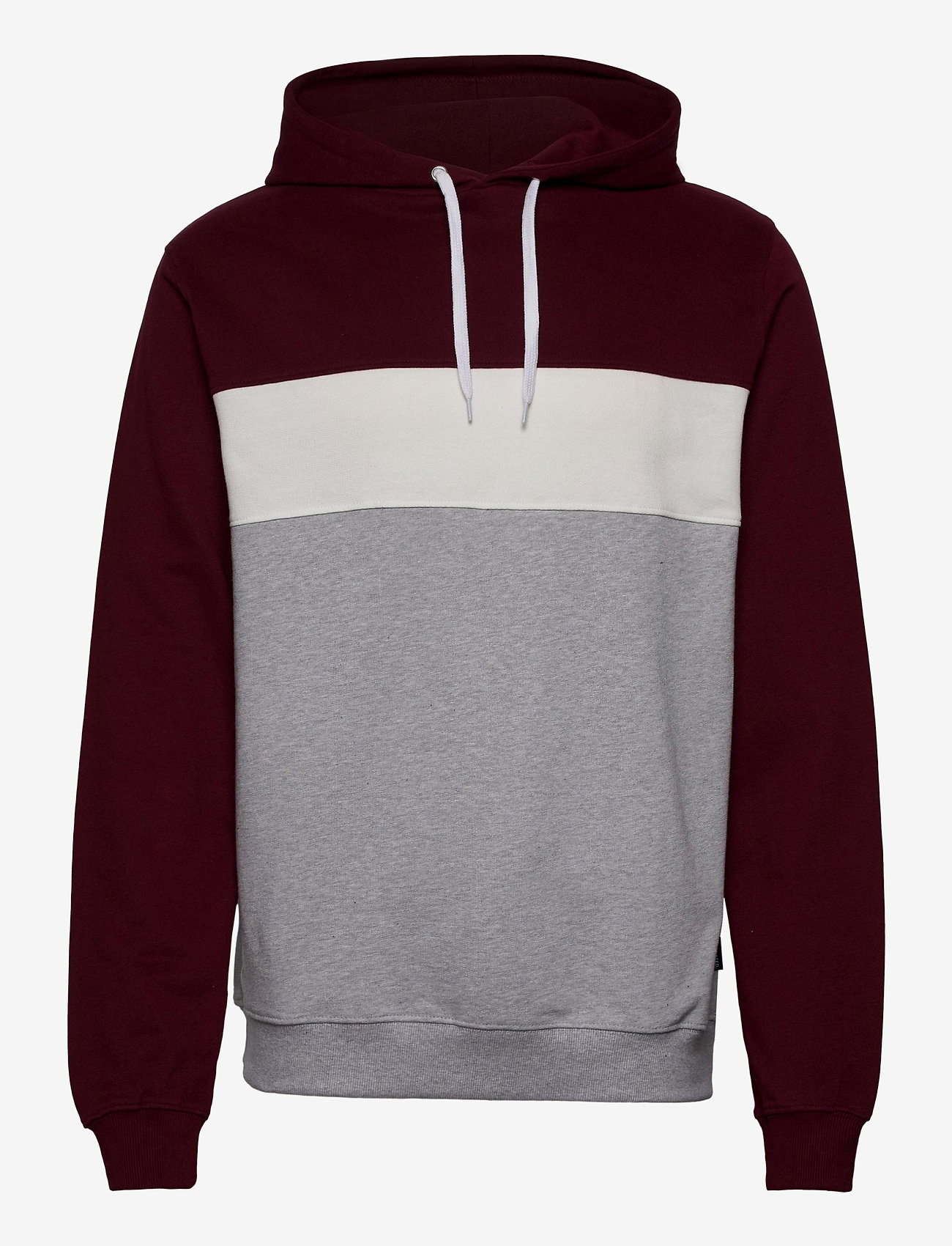 DEDICATED - Hoodie Falun Mono Stripe - burgundy - 0
