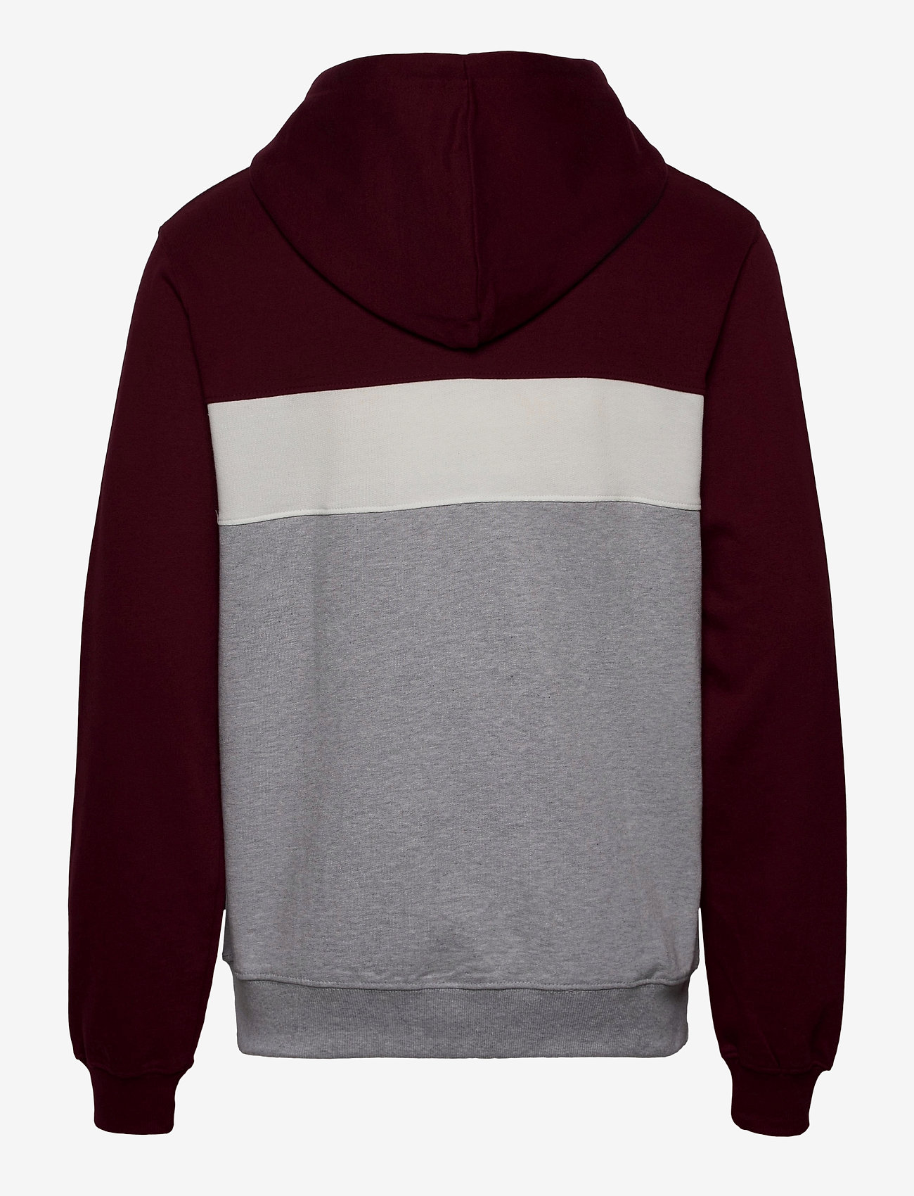 DEDICATED - Hoodie Falun Mono Stripe - burgundy - 1