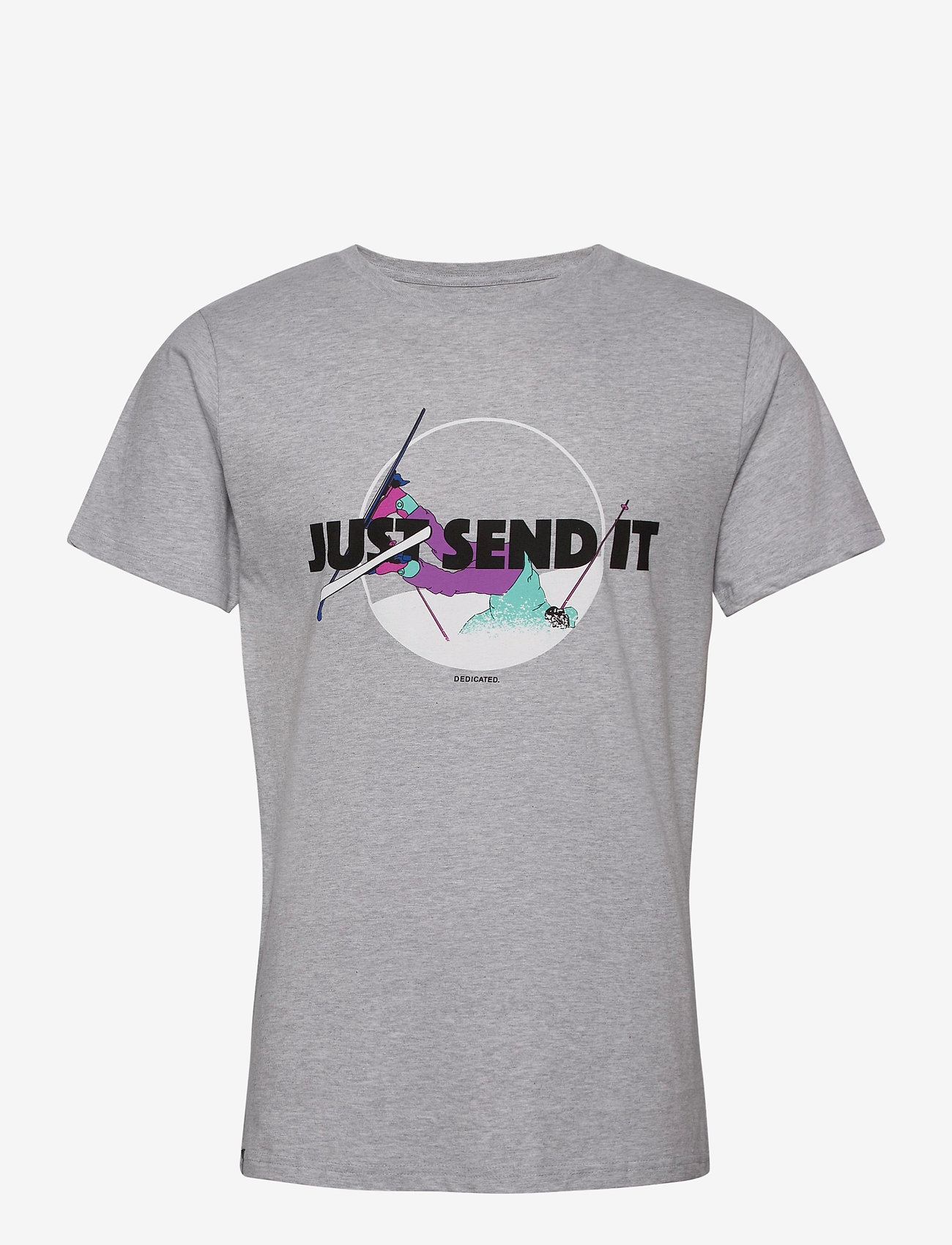 DEDICATED - T-shirt Stockholm Just Send It - grey melange - 0