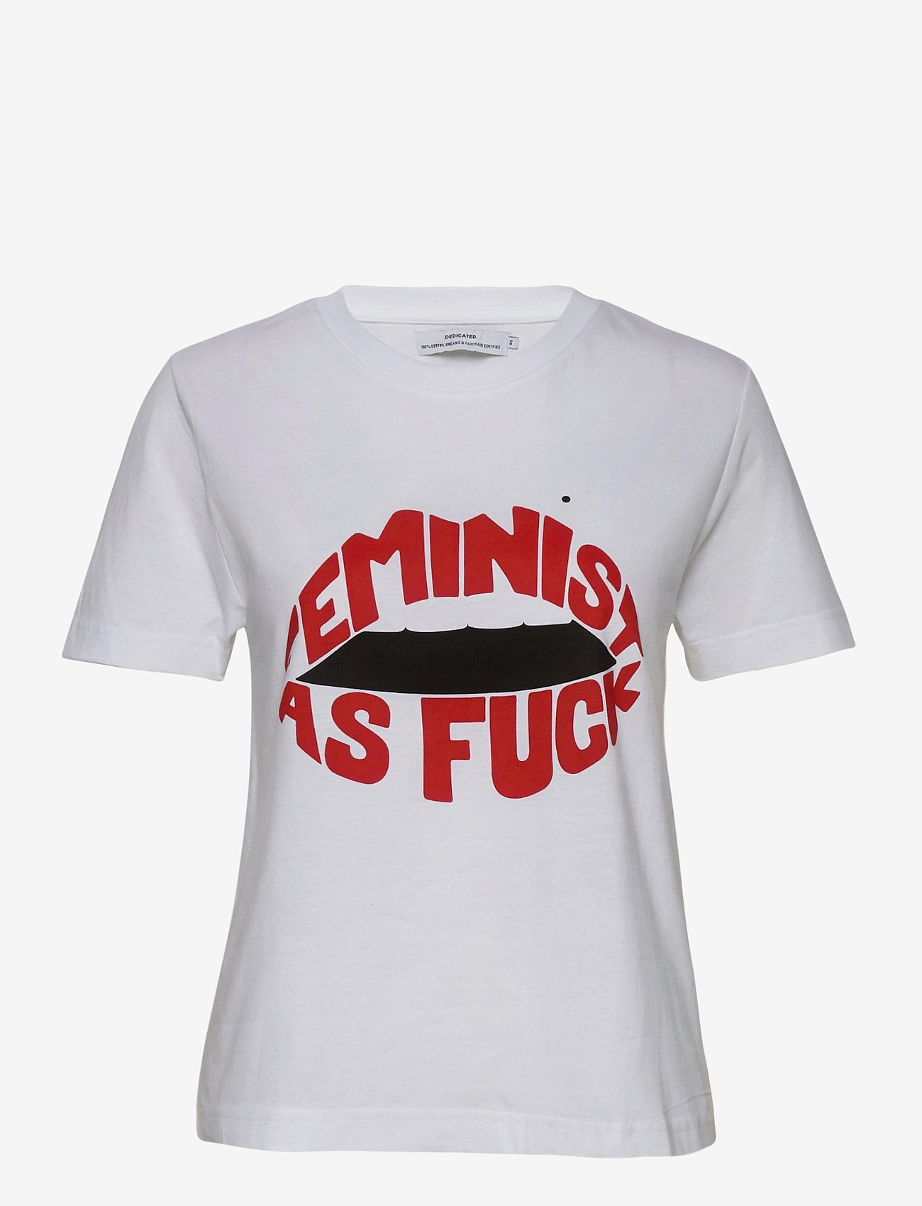 DEDICATED - T-shirt Mysen Feminist Lips - white - 0