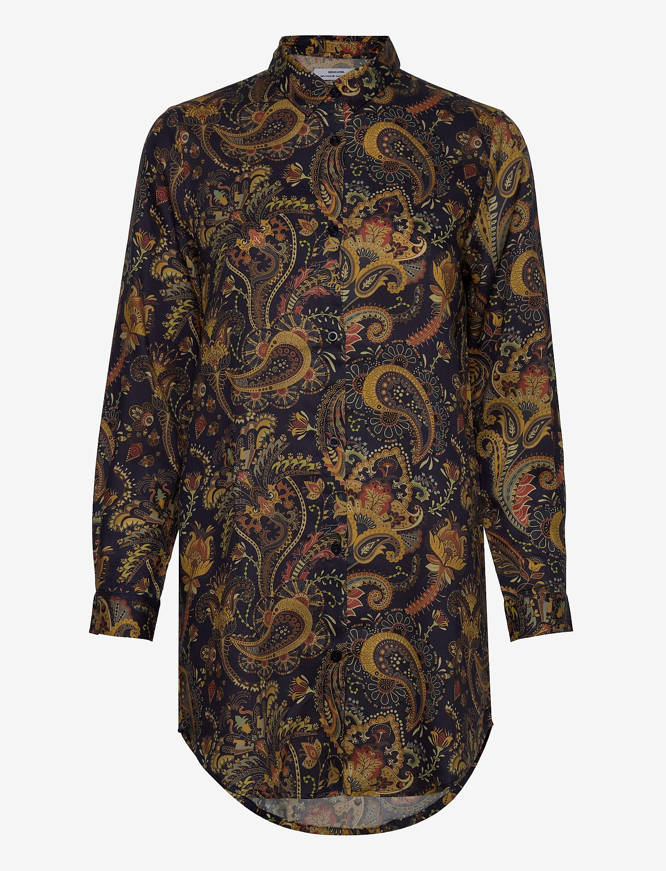 DEDICATED - Shirt Fredericia Bold Paisley - marškiniai ilgomis rankovėmis - navy - 0