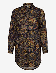 DEDICATED - Shirt Fredericia Bold Paisley - marškiniai ilgomis rankovėmis - navy - 0