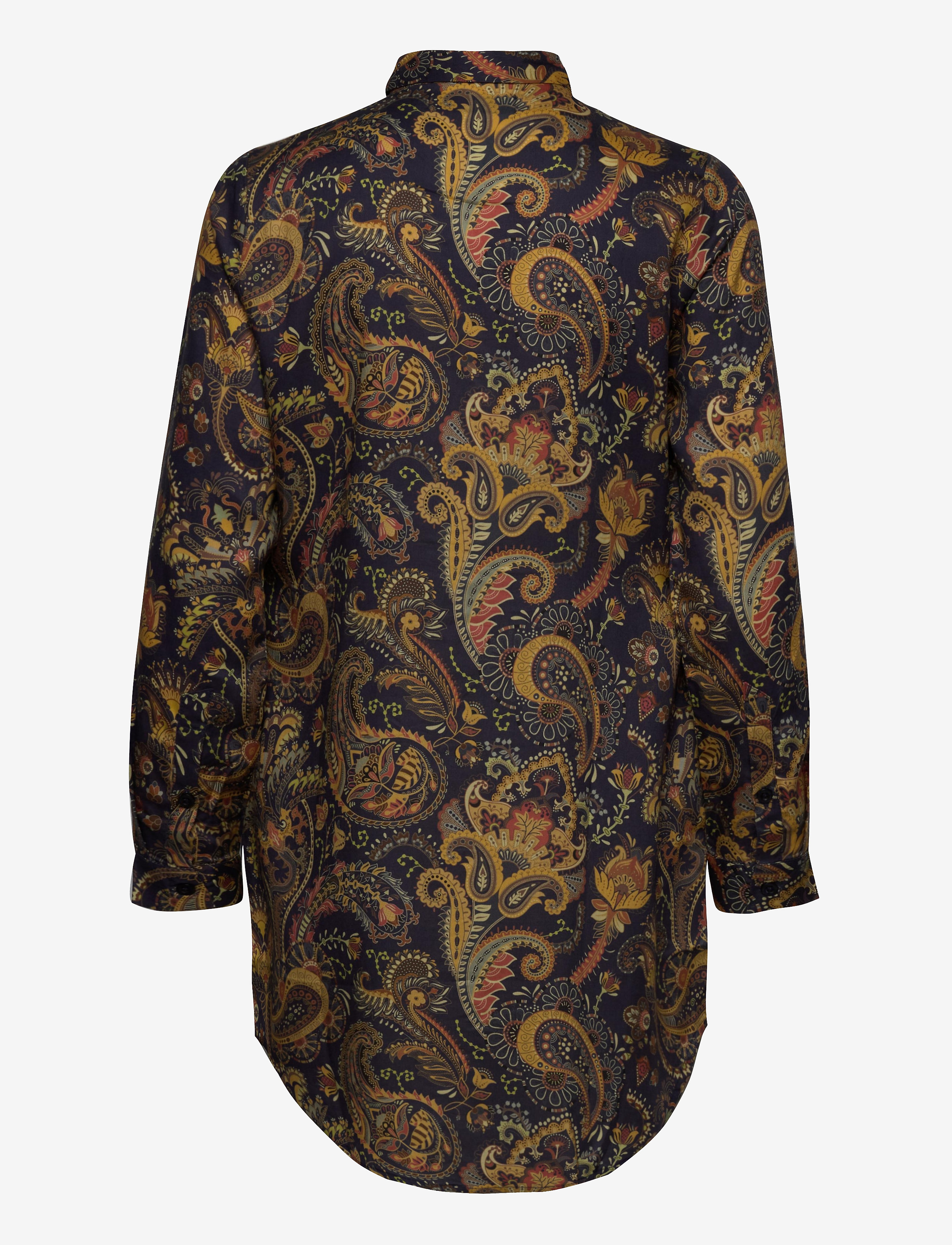 DEDICATED - Shirt Fredericia Bold Paisley - langærmede skjorter - navy - 1