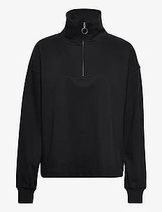 Halfzip Sweatshirt Mariestad Black, DEDICATED