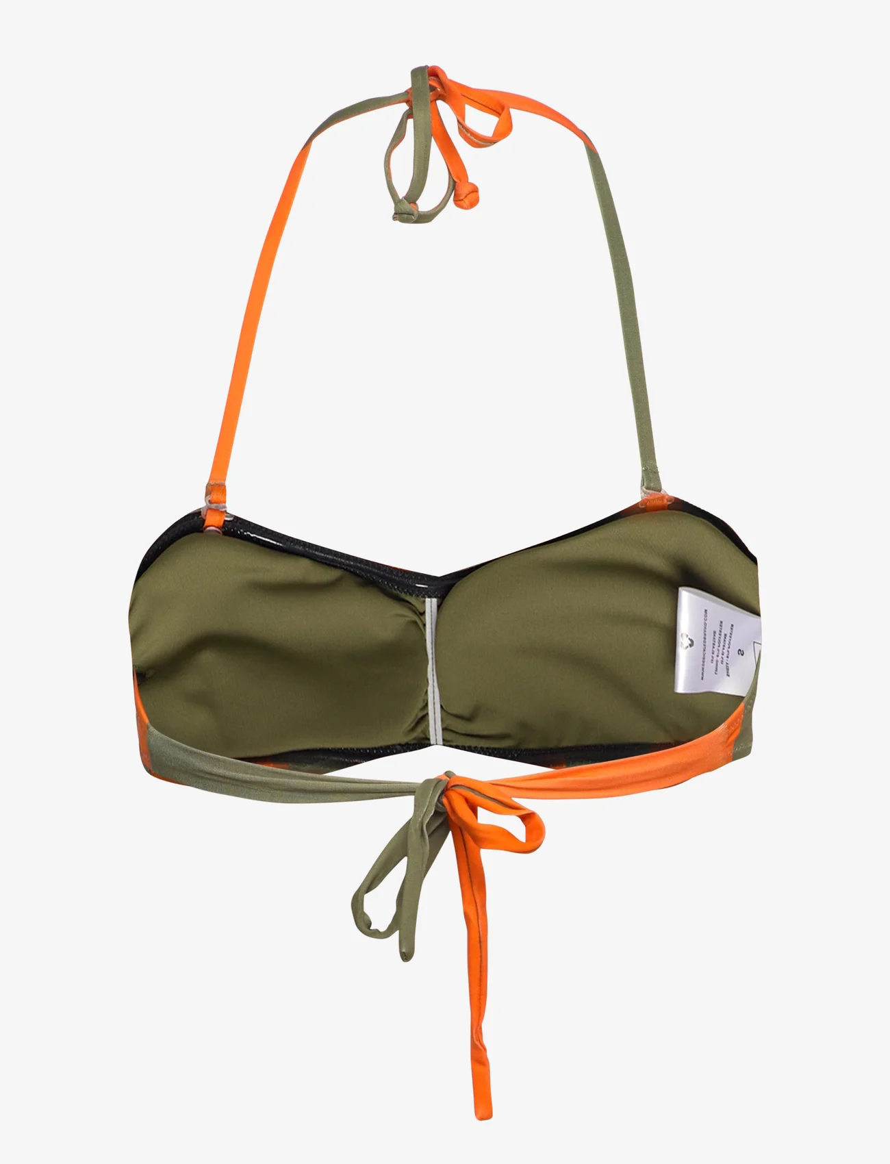 DEDICATED - Bikini Top Kovik Big Stripes Orange - bikini bandeau - orange - 1