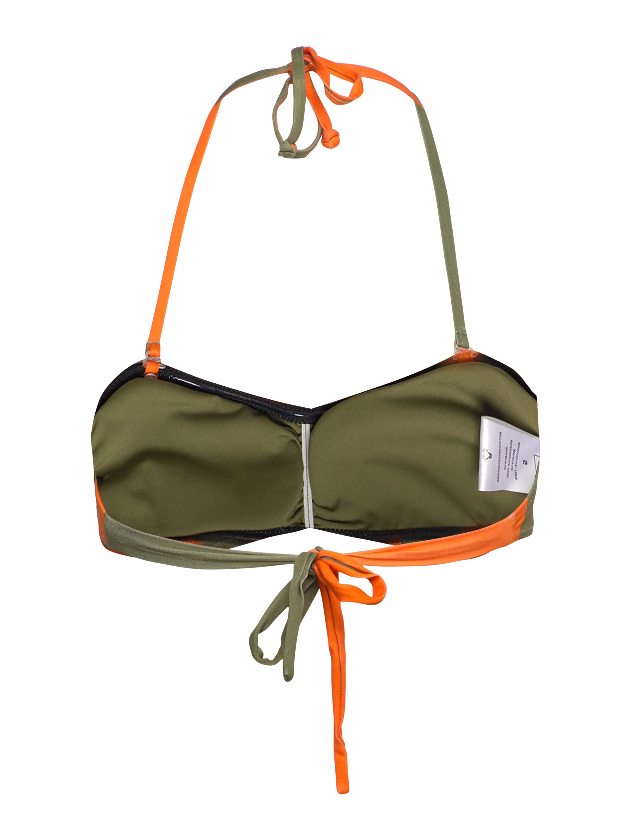 DEDICATED - Bikini Top Kovik Big Stripes Orange - bandeau-bikinis - orange - 2