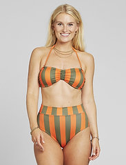 DEDICATED - Bikini Top Kovik Big Stripes Orange - paelast bikiinide ülaosad - orange - 3