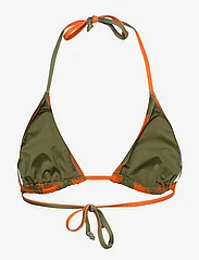 DEDICATED - Bikini Top Sandnes Big Stripes Orange - trójkątny stanik bikini - orange - 1