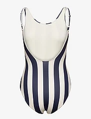 DEDICATED - Sport Swimsuit Rana Big Stripes Navy - badedrakter - black iris - 1