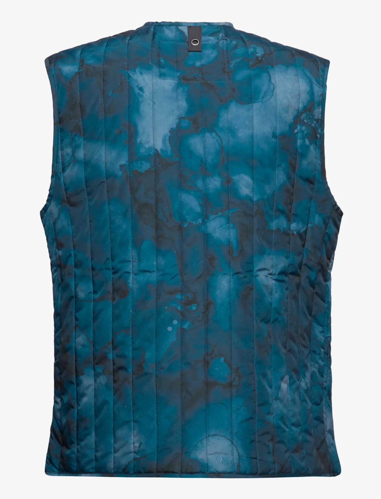 DEDICATED - Quilted Vest Avesta Abstract Ink - jakker og frakker - blue - 1
