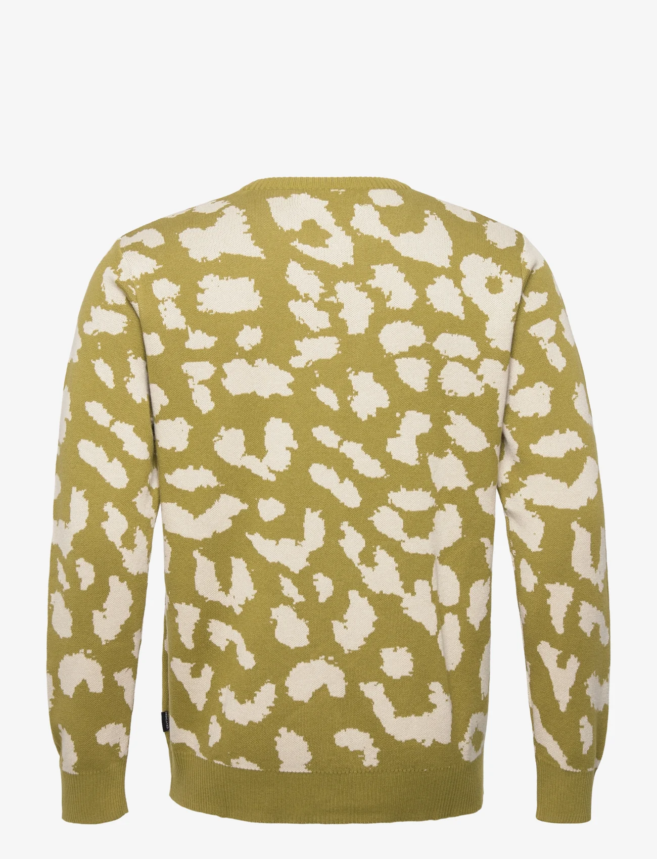 DEDICATED - Sweater Mora Leopard - pyöreäaukkoiset - green moss - 1