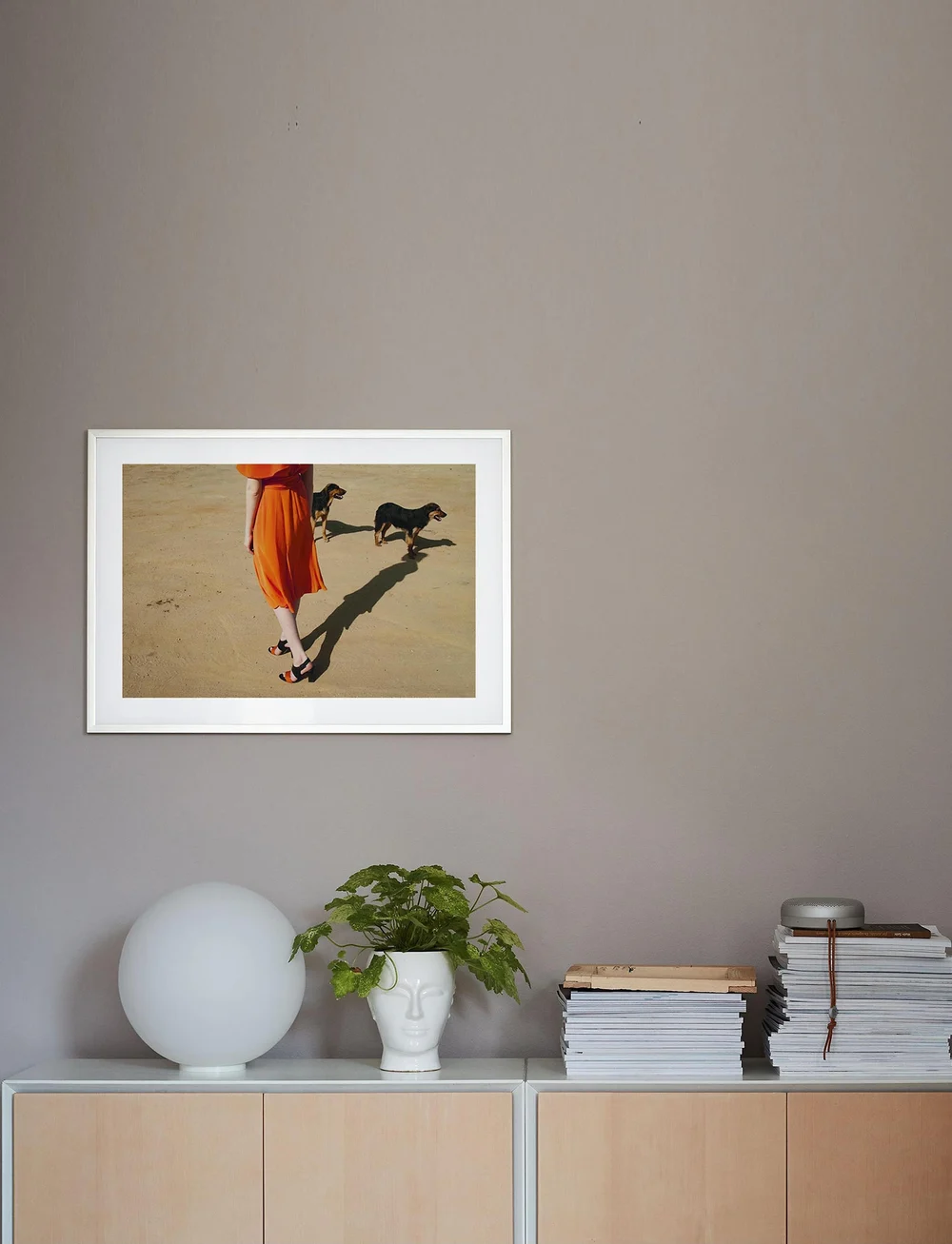 Democratic Gallery - Poster Walking Dogs - fotokonst - orange - 1