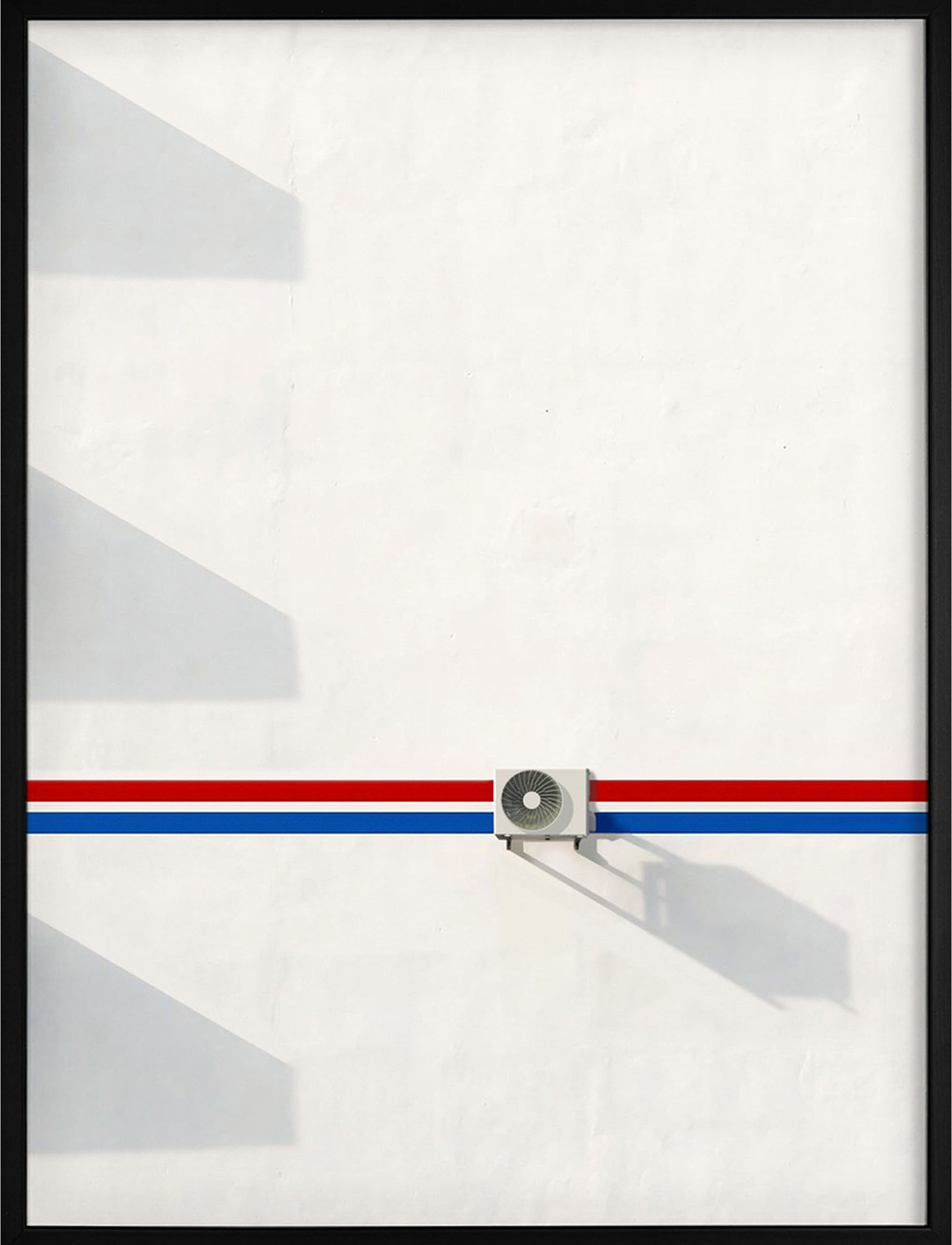 Democratic Gallery Poster Lined House Wall, Photographs, Rød, Str: 45X60