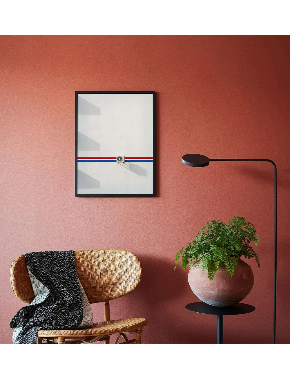 Democratic Gallery - Poster Lined House Wall - fotokonst - red - 1